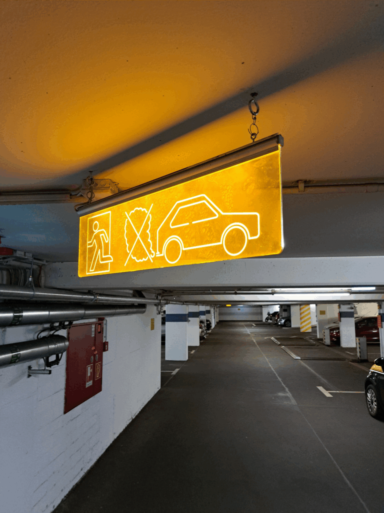 Optische Warn-Anzeige einer CO-Warnanlage